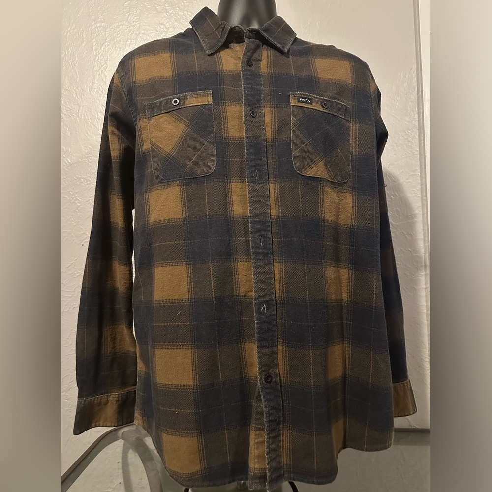 RVCA Flannel Brownish/Navy Blue